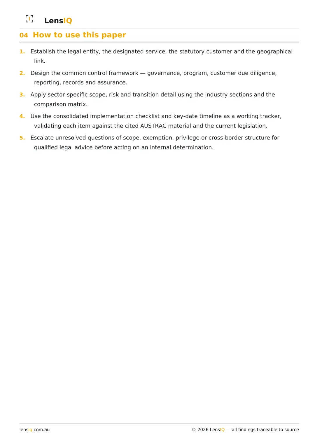 Page 5 of 49. Section 04, How to use this paper.