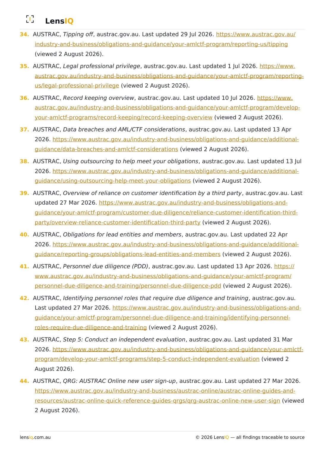 Page 43 of 49. Section 30, Citations, continued.
